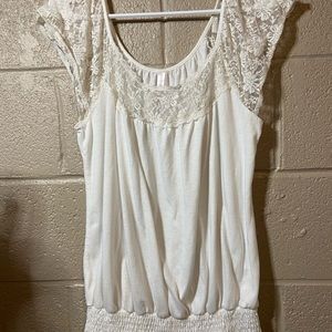 Xhiliration white blouse size large